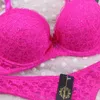 Bras Sets Lace Drill Bra Set Women Plus Size Push Up Underwear Set Bra Thong Set For Female 34 36 38 40 ABC Cup 230426