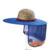 Bérets Summer Sun Shade Haute Visibilité Réfléchissant Bouclier De Protection Hard Hat-Visor