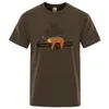 رجال tshirts الصيف العلامة التجارية tirt كلا اليوم sloth sloth short sweve men tshirt cartoon folivora tops mens tee lear streetwear 230425