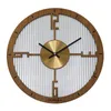 Zegary ścienne 16 -calowe drewniane zegar stylowy dekoracja kreatywna cichy kwarc