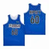 Gered door de Bell 25 Morris Jersey Movie Basketball TV Film University High School Sports Retro Ademende pullover Hiphop College Team Blue Embroidery Shirt