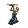 Juldekorationer Nordiska moderna hemdekorationsstaty Harts Knäflickor Figur STRAY TRAY GOLV STAND FIGURINE LIVING ROOM DECORCED SCULPTURE 231124