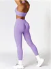 Set attivi Set da yoga in 2 pezzi Tuta da donna Abbigliamento sportivo Senza maniche Reggiseno push up Leggings Tuta Allenamento in palestra Sport Fitness Corsa