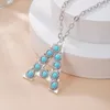 Colliers pendants style turquoise de style occidental