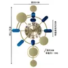 壁時計北欧の大金時計ミュートスイープデジタルポインターメーターファッションシンプルゴールドウォッチホームリビングルームの装飾