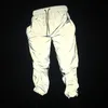 Men's Pants Brand Men's Trousers Reflective Pants Fluorescent Hip Hop Pants Casual Sports Night light Joggers streetswear sweatpants 230425