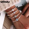 Цепочка Wostu Original 3 Styles Chain Bracelet 100% 925 Серебряный серебряный браслет Fit Diy Charms Bead для женщин Женщины роскошные украшения 230425
