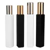 10ml Matte Black Glass Spray Perfume Bottles Square Bottle Portable Refillable Cosmetic Dispenser Containers Bwdtb
