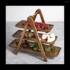 Opbergkeuken 3 Laag Serving Tray Wood Tiered Decor Cake Stand Farmhouse Party Delies en Trays Ed S