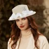 Berets Elegant Sun Hat With Flat Top And Delicate Lace Year Birthday Party Decor