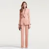 Women's Suits Blazers Women's Business Suit Female Office Uniform Ladies Formal Trouser Suit Double Breasted Women's Tuxedo JacketPants 230426