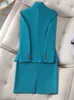 Costumes pour femmes Blazers dames élégantes jupe costume femmes vert noir violet bleu entretien d'affaires vêtements de travail formel Blazer deux pièces ensemble 230426