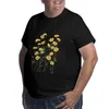 Heren polos gele kosmos bloemen t-shirt grote hoogte shirts grafische T-stukken tee shirt korte mouw grappige t voor mannen