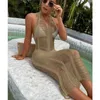 Women's Swimwear Sexy White Crochet Bikini Cover Up For Women Beach Ups Dress 2023 Summer Beachwear Female Vestidos De Playa