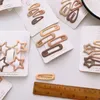 Hair Accessories 3/4pcs Korean Coffee Frosted Simplicity Hairpins For Girls Star Oval Triangle Square Clips Kids Snap Click Clack
