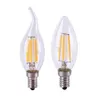 Lampadine a filamento LED a 360 gradi 2W 4W 6W dimmerabili E12 E27 B22 E14 Lampadine a candela LED caldo freddo bianco 110V 220V