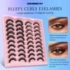 Outils de maquillage Russian Strip Lashes 51020 paires Fluffy Mink 3D False Eyelashes D Curl Fake 230425