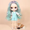 Lalki lodowe DBS Blyth Doll nr 4006/1049 Zielona mieszana fioletowa korpus stawu 1/6 BJD 230426