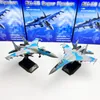 Aircraft Modle Scale 1/100 Fighter Model China SU-35 Military Aircraft Replica Aviation World War Plane Collectible Miniature Toy for Boy 230426