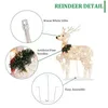 Dekoracje ogrodowe 3 szt. LED Flasher Reindeer Choink Tree Ornament do Outdoor Garden Decorations Christmas Snowman Sleigh Car Elk Yard Ornament 231124