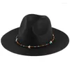 Chapeaux à large bord 2023 mode bohême Cowboy chapeau pour femmes disquette plage été soleil paille dames Protection UV Panama