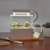 Akvarier uppgraderade mini plastfisk tank ledande ljus skrivbord akvariumskål med vattenfiltrering tyst luftpump 231124