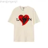 24SS Designer T-shirt Lanvins LANVIN Langfan manches courtes lettre amour imprimé lâche couple été nouveau manches courtes