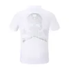 Męska koszulka polo ss barokowa czaszka Summer 100% bawełniane koszule polo Men Męs