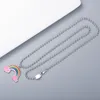 Old Silversmith S925 Silver Rainbow Necklace Female Sterling Silver Young Models to Send Girlfriend Fine Paragraph Clouds Silver Necklace Collarbone Chain