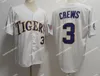 NCAA LSU Tigers Baseball Jersey 20 Paul Skenes 3 Dylan Crews 2023 Estilo mais novo