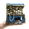 Dekoracje akcesoria akcesoriów akcesoria biżuteria żywica hollow skarb pudełko akwarium upiększanie akwarium dekoracji akwarium