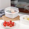 ダブルボイラーマイクロ波野菜蒸し器ボックスレイヤープラスチックキッチン蒸気蒸しケース料理のための供給用の蓋付き