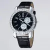 Montres-bracelets Womage Casual Ladies Watches Red Leather Band Quartz Fashion Women Crystal Women's