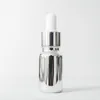 Silver Coated Glass Essence Oil Perfume Bottles Liquid Reagent Pipette Dropper Bottle 10ml 15ml 20ml 30ml 50ml Nkpan