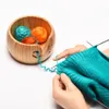 Other Home Storage Organization Bag Arts Knitting Crochet Weaving Tool Wooden Yarn Bowl Woolen Basket Wool Holder Organizer 231124