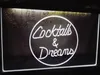 Cocktails Dreams Wine Shop Neonschild, LED-Wandleuchte, Wanddekoration, leuchtendes Neonschild, Schlafzimmer, Bar, Party, Weihnachten, Hochzeit