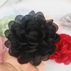 Dekorative Blumen 5 Teile/los 10 CM Handgemachte Große Chiffon Organza Stoff Künstliche Gaze Blume Für Hochzeitskleid Hüte Halskette Hausschuhe