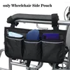 収納バッグアクセサリーポータブルスクーター反射ストリップアームレストポーチ車椅子のサイドバッグ屋外雑貨付きユニバーサルナイトセキュリティ