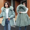 Frauen Unten Parkas Winter Jacke 2023 Frauen Warme Casual Parka Kleidung Jacken Mit Kapuze Weibliche Pelz Futter Dicken Mujer Schnee tragen Mantel 231124