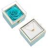 Pendant Necklaces Eternal Rose Box W/ENGRAVED NECKLACE & REALROSE Flower Gift Heart Customize Letter Valentine's Day For Her