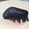 Brieftaschen Muster Frauen Brieftasche Echtes Leder Handgelenk Geldbörse Halter Alligator Clutch Bag Geld