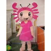 Halloween rosa Krabbe Maskottchen Kostüm Simulation Cartoon Charakter Outfits Anzug Erwachsene Größe Outfit Unisex Geburtstag Weihnachten Karneval Kostüm