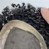 ブラジルの処女人間の髪の交換10mm波モノトゥーペー8x10カラー＃1黒人男性用ユニット