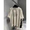 2023 New designer womens t shirt high-end Shirt {Straight} Correct Label Mosaic Week Letters Relaxed Casual Round Neck Sleeve