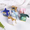 Geschenkverpackung Thema Hochzeit Gefälligkeiten Pralinenschachtel Baby Souvenirs mit Schleife Schokoladenpapier schön für sieben Modus