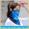 Bandanas 1/3pcs de secagem rápida Proteção UV de toalha facial. Em tecido solar, fibra de fibra de poliéster fornece proteção do pescoço