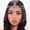 Bruiloft haar sieraden mode haaraccessoires persoonlijkheid minzu stijl strass haarketting temperament vol met meerlagige voorhoofd ketting haarketen