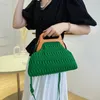 Shoulder Bags Brand Wooden Clip Tote Bags for Women Fashion Pleated Shell Bag High Quality Purse Shoulder Bag Cute Handbags Designer Satchel