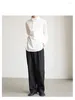メンズカジュアルシャツXS-6XLホワイトスタンドカラー男性と女性用の長袖2023秋のハイストリートルーズブラウス大きなサイズ