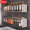 DISH RACKS 2/1st Luxurious Kitchen Organizer Spice Storage Rack Punch Punch Seasing Bottle Holder Lagring Rack Shelf Kitchen Spice Rack 231124